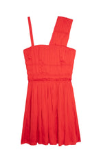Load image into Gallery viewer, NWT Zadig &amp; Voltaire Red Roselie satin pleated dress M
