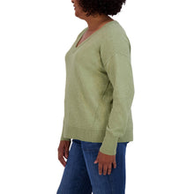 Load image into Gallery viewer, NWT Lucky Brand Women's Soft Long Sleeve V-Neck Sweater Olive Night (Green)XL
