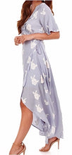 Load image into Gallery viewer, NWT Lost + Wander Iris Ruffled Floral Print Short Sleeve Maxi Wrap Dress. M
