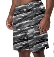 Load image into Gallery viewer, NWT Speedo Tech Volley Swim Shorts, Dark Gray Size XL 36/38 UPF 50+ Liner
