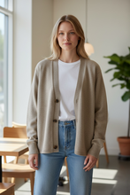 Load image into Gallery viewer, NWT Women's Nipped Waist Cardigan - Future Collective Brown Small
