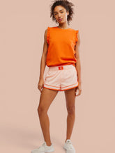 Load image into Gallery viewer, NWT Free People Varsity Blues Shorts Pastel Peach/Scarlett XL
