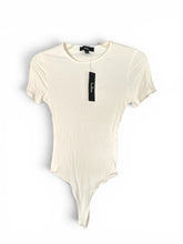 Load image into Gallery viewer, NWT Lulus Kinship Ivory Ribbed Bodysuit M
