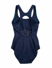 Load image into Gallery viewer, NWT TYR Women's Maxfit Splice One-Piece Swimsuit Navy/Turquoise 10
