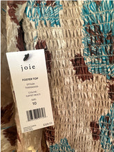 Load image into Gallery viewer, NWT Joie Foster Ruched Silk Top. Size 10 Color: Tuffet multi $328
