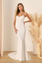 Load image into Gallery viewer, NWT Lulus Perfectly Beloved White Lace Sleeveless Lace-Up Maxi Dress M $148

