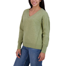 Load image into Gallery viewer, NWT Lucky Brand Women's Soft Long Sleeve V-Neck Sweater Olive Night (Green)XL
