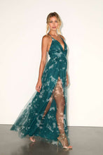 Load image into Gallery viewer, NWOT Lulus Elegant Moment Emerald Green Tie-Dye Backless Maxi Dress L
