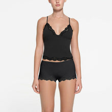 Load image into Gallery viewer, NWT SKIMS Fits Everybody Lace Triangle Cami Onyx M. Style: TP-CAM-9553W
