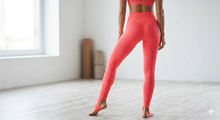 Load image into Gallery viewer, NWOT FP Movement "Think Free" Seamless Stirrup Leggings Vibrant Neon Red XS
