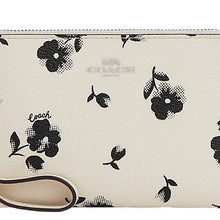 Load image into Gallery viewer, Coach Pop Floral Print Wristlet Corner Zip Silver Chalk
