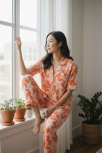 Load image into Gallery viewer, NWT Room Service Women's Orange Starfish Pajama Set - L
