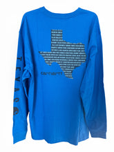 Load image into Gallery viewer, NWT Carhartt Loose Fit Heavyweight Long-Slv Pocket Texas Graphic T-Shirt Blue XL
