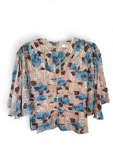 Load image into Gallery viewer, NWT Joie Foster Ruched Silk Top. Size 10 Color: Tuffet multi $328
