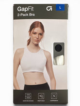 Load image into Gallery viewer, Untitled NWT GAPFit Women's Sports Bra - 2-Pack White &amp; Black L
