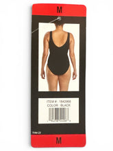 Load image into Gallery viewer, NWT TYR Women's Solid V-Neck Swimsuit Black M
