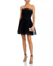 Load image into Gallery viewer, NWT Crystal Sky Classic Strapless Black Tulle Cocktail Dress S
