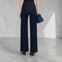 Load image into Gallery viewer, NWT FRAME Le Slim Palazzo Long Jeans Color : Rinse Style: LSPL814. Size 28
