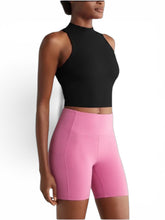 Load image into Gallery viewer, NWOT Zella Studio Luxe Mock Neck Support Crop Tank Black L
