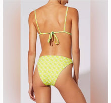 Load image into Gallery viewer, Solid &amp; Striped Yellow &amp; Green The Tasha Pineapple Tile Bikini Set XS
