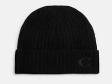 Load image into Gallery viewer, NWT Coach Cashmere Beanie Black
