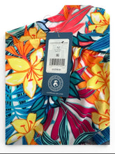 Load image into Gallery viewer, NWT Caribbean Joe Paradise Multi Tropical Floral Side-Shirred Swimsuit. 12
