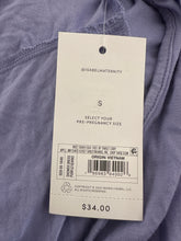 Load image into Gallery viewer, NWT Ingrid &amp; Isabel Lavender Ruffle Flutter Sleeve Faux Wrap Maternity Dress S
