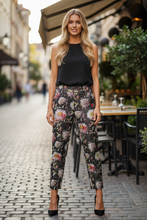 Load image into Gallery viewer, NWT Paul &amp; Joe Paris floral slim-leg 3D textured high rise slim Leg trousers. 36
