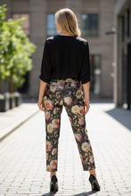 Load image into Gallery viewer, NWT Paul &amp; Joe Paris floral slim-leg 3D textured high rise slim Leg trousers. 36

