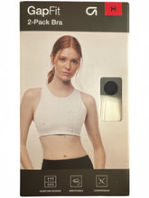 Load image into Gallery viewer, NWT GAPFit Women's Sports Bra - 2-Pack White &amp; Black M
