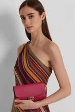 Load image into Gallery viewer, Lauren Ralph Lauren Adair Leather CrossBody Bag Fuschia
