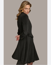 Load image into Gallery viewer, Donna Karan New York Women&#39;s Pleated Single-Breasted Coat Black L
