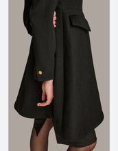 Load image into Gallery viewer, Donna Karan New York Women&#39;s Pleated Single-Breasted Coat Black L
