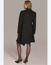 Load image into Gallery viewer, Donna Karan New York Women&#39;s Pleated Single-Breasted Coat Black L
