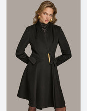 Load image into Gallery viewer, Donna Karan New York Women&#39;s Pleated Single-Breasted Coat Black L
