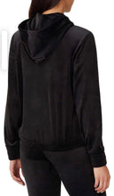 Load image into Gallery viewer, Fila Womens Velour Quarter Zip Hoodie Black Small
