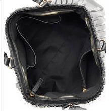 Load image into Gallery viewer, Nicole Miller Pleated Tote Bag Black
