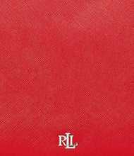 Load image into Gallery viewer, Lauren Ralph Lauren Women's Crosshatch Leather Med Danni Shoulder Bag Red
