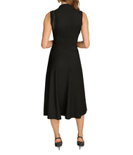 Load image into Gallery viewer, DONNA KARAN Mock Neck Midi Dress Black 12
