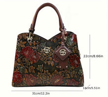 Load image into Gallery viewer, Andrea’s Deals Vintage Flower Pattern Handbag, Classic
