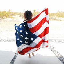 Load image into Gallery viewer, AD &quot;Cozy&quot; Patriotic American Flag Flannel Blanket
