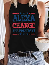 Load image into Gallery viewer, AD Alexa…Crew Neck Tank Top, Casual Sleeveless Top Bk XL
