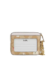 Load image into Gallery viewer, Coach Zip Card Case In Signature Canvas With Floral Print
