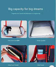 Load image into Gallery viewer, AD Red School Backpack For 3-14 Years Old Boys And Girls, British Style
