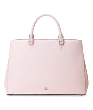 Load image into Gallery viewer, Lauren Ralph Lauren Crosshatch Leather Large Hanna Satchel Pink Opal
