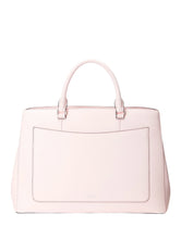 Load image into Gallery viewer, Lauren Ralph Lauren Crosshatch Leather Large Hanna Satchel Pink Opal
