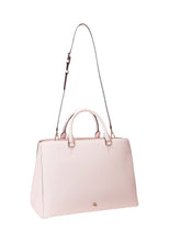 Load image into Gallery viewer, Lauren Ralph Lauren Crosshatch Leather Large Hanna Satchel Pink Opal
