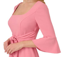 Load image into Gallery viewer, ADRIANNA PAPELL Stretch Knit Crepe Dress In Faded Rose Size 2
