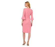 Load image into Gallery viewer, ADRIANNA PAPELL Stretch Knit Crepe Dress In Faded Rose Size 2
