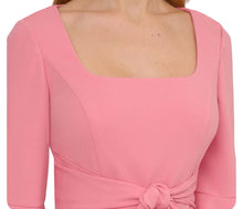 Load image into Gallery viewer, ADRIANNA PAPELL Stretch Knit Crepe Dress In Faded Rose Size 2
